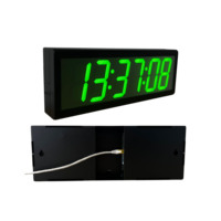 Relojes de pared digitales basados en IP, 4 "x 6 dígitos, alimentación a través de Ethernet, cambio automático de horario de verano