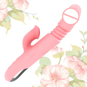 USB Rechargeable Multi-Function Women's Sex Machine G-Spot <b>Vibrator</b> Heated Stretchable Dildo Clit Rotate Stroke Clit Rotate - Product Image 1