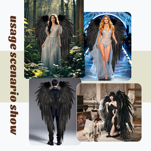 Whosale piumaggio bianco piume artificiali <span class=keywords><strong>ali</strong></span> per la decorazione di nozze Cosplay carnevale di Halloween decorazioni Festive - Product Image 6