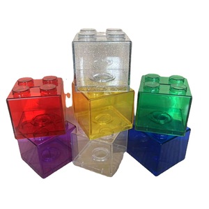 핫 세일 접합 플라스틱 블록 돼지 저금통 어린이 장난감 돈 상자 - Product Image 1