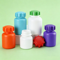 Bouteille vide personnalisée en PET 80cc 100cc à large ouverture pour comprimés de calcium, capsules de vitamines, emballages de pilules en plastique