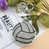 Nouveau porte-clés sportif unique et scintillant pour le pickleball, le football, le baseball, accessoires d'équipe en gros, cadeaux de fête pour femmes, hommes et amoureux