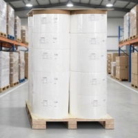 Papier semi-brillant adhésif en rouleau géant de 1530 mm pour étiquettes, matière première pour transfert thermique