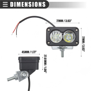 Projecteur <span class=keywords><strong>LED</strong></span> super lumineux 20W, carré, étanche, avec interrupteur, universel pour <span class=keywords><strong>moto</strong></span>/vélo/VTT - Product Image 5