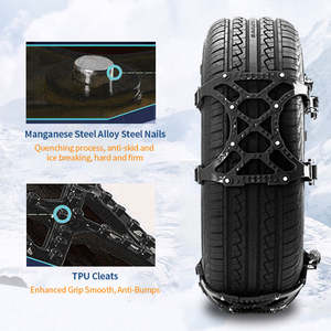 Chaîne à neige pour pneus d'hiver, chaîne en acier au manganèse épaisse pour <span class=keywords><strong>voiture</strong></span>/SUV/camion, portable, <span class=keywords><strong>facile</strong></span> à installer, outil <span class=keywords><strong>de</strong></span> traction d'urgence - Product Image 5