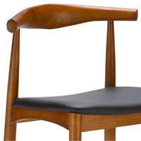 Chaise de salle à manger moderne avec accoudoirs, en bois de hêtre massif, robuste et élégante, style mi-siècle, pour restaurant, salle à manger, maison