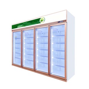Réfrigérateur commercial à porte vitrée pour boissons, vitrine réfrigérée verticale avec éclairage LED pour supermarché - Product Image 4