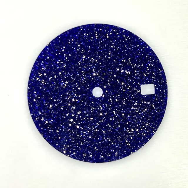 HQ GEMS Natural Blue Sandstone 28.5mm 0.4mm Aventurine Watch Dial NH35 for Jewelry