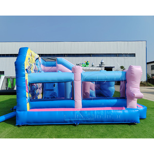 สไลด์ปราสาทเป่าลมรูปมนุษย์ต่างดาวสีน้ำเงินขนาดใหญ่สนามเด็กเล่นกลางแจ้งเกรดพีวีซีเชิงพาณิชย์รับประกัน3ปีติดตั้งง่าย - Product Image 2