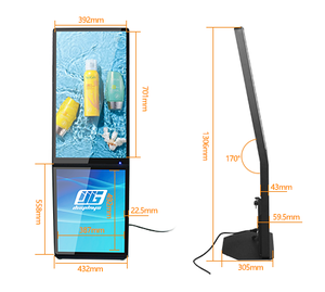 Cartes intelligentes Android de signalisation numérique full hd portables de 32 pouces logovision avec boîte à lumière led magnétique - Product Image 3