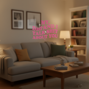 Mon père et moi parlons de vous comme si nous étions des croyants en bêtises, t-shirt à manches longues - Product Image 1