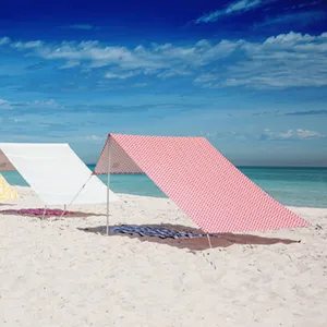 Sombrilla plegable de lona para acampada, tienda de playa en el mar, paraguas grande