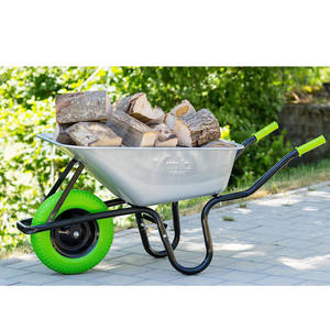 H Fulltech 250kg chariot à roue unique 100L modèle français brouette à essence galvanisé Pu mousse roue OEM personnalisable métal essence - Product Image 1