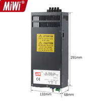 Alimentation électrique industrielle à découpage pour LED MIWI S-1500-12 200VAC-240VAC/220V vers 12V DC 125A 1500W
