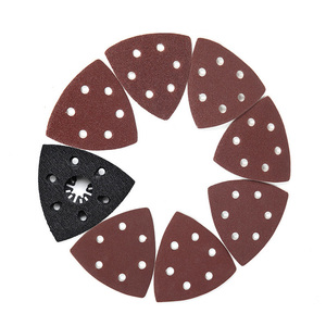 Lixa Triangular Disco de Lixa 90mm 6 Buraco <span class=keywords><strong>Hook</strong></span> & <span class=keywords><strong>Loop</strong></span> Lixa Ferramentas Abrasivas Madeira Metal Ferramentas De Moagem De Couro - Product Image 1