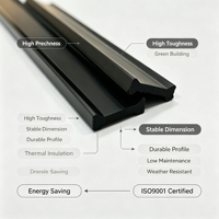 Bande d'isolation thermique en aluminium Broken Bridge PA66 GF25 Polyamide Nylon pour fenêtres de système, usine certifiée ISO9001