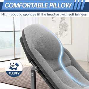Metal Folding Bed Backrest Nap Lounge Chair Home Folding Single Bed - Product Image 4