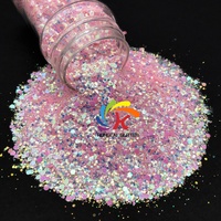 Toptan pembe renk sevgililer günü tıknaz Polyester Glitter Mix toplu epoksi reçine Tumbler el sanatları cam malzeme noel sanat