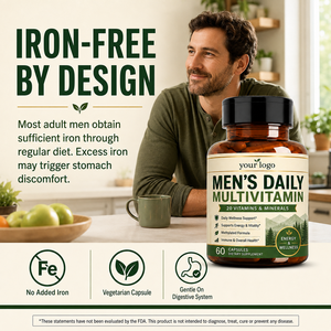 Complément Multivitaminé Quotidien pour Hommes, Certifié GMP, Sans Fer, à Base de Palmier Nain, pour l'Énergie, la Vitalité et le Soutien Immunitaire (OEM/ODM) - Product Image 5