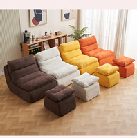 Canapé pouf moderne individuel en tissu décontracté, modulaire, avec rembourrage en mousse, fauteuil pour chambre à coucher, petit appartement, balcon, pour se reposer