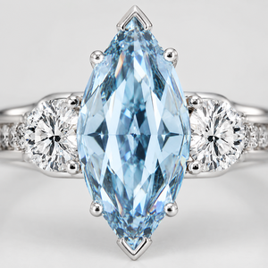 Anello a Forma di Cuore Marquise Stile Matrimoniale per Donne - Product Image 5