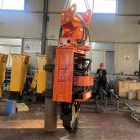 Moteur de marteau vibrant à prise latérale robuste pour charges lourdes, adaptable aux excavatrices de 10 à 50 tonnes, pour le battage de pieux dans les sols durs/rocheux, certifié CE, grande taille