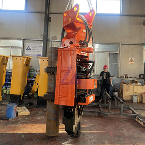 Moteur de marteau vibrant à prise latérale robuste pour charges lourdes, adaptable aux excavatrices de 10 à 50 tonnes, pour le battage de pieux dans les sols durs/rocheux, certifié CE, grande taille - Product Image 5