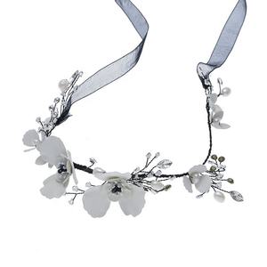 Ameliebridal Fatti A Mano Vendita Della Fabbrica Fiore Decorato di Cristallo Hairvine Della Sposa Velo di Pizzo Abito Da Sposa Velo Lungo Velo Da Sposa - Product Image 4