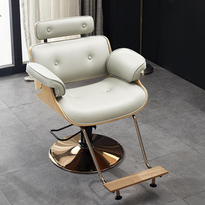 Sillón de Barbería y Peluquería Multifuncional Moderno con Base de Cuero, Silla de Corte - Product Image 6