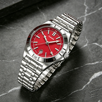 Montre mécanique pour homme de haute qualité, édition spéciale sport, 40 mm, verre saphir, affichage de la date, marqueurs lumineux, acier inoxydable, Reloj