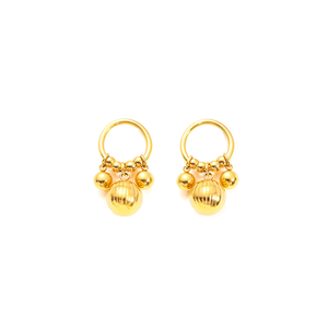 Pendientes de Bola Modernos y a la Moda, Chapados en Oro PVD, Acero Inoxidable 316L, Joyería Sostenible y Resistente - Product Image 2