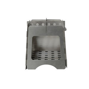 Estufa de Leña Plegable Portátil, Calentador de Carbón Plegable para Acampar al Aire Libre, Estufa Cuadrada Ligera Resistente al Viento, Plateada - Product Image 2