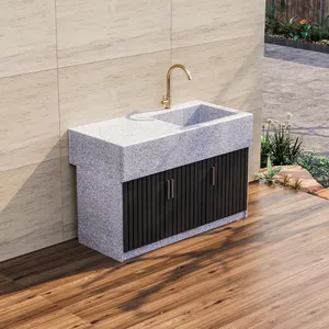 Fregadero de lavado a mano sólido de Venta caliente Lavabo de lavado a mano al aire libre duradero para patio de casa