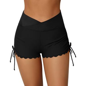 Shorts de Baño para Mujer FOXA, Cintura Alta, Secado Rápido, con Volantes - Product Image 1