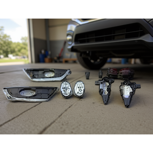 <b>LED</b> Fog <b>Light</b> Set For Honda CR-V 2017-2019, <b>Single</b> Unit, 12V, New, Retrofit Upgrade Kit, Black Housing, Precise Fitment - Product Image 1