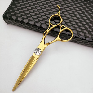 Ciseaux à cheveux en or précieux, 6,0 pouces, acier inoxydable professionnel 440C, pour droitiers, utilisation en salon de beauté - Product Image 3