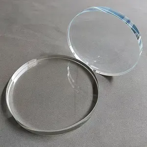 Square Tempered Glass Sheet Transparent Clear Heat Resistant Round Borosilicate Glass Plate