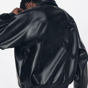 <span class=keywords><strong>Giacca</strong></span> Vintage <span class=keywords><strong>Oversize</strong></span> in Ecopelle per Uomo, Stile Streetwear, Bomber da Motociclista in Finta Pelle - Product Image 5