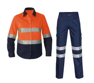 Uniformes en coton pour hommes, logo personnalisé, uniformes de travail au Design moderne, bandes réfléchissantes