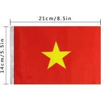 Drapeaux miniatures en polyester du Vietnam, guirlandes de fanions nationaux vietnamiens pour la décoration, vente en gros