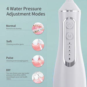 Proveedor de hilo <span class=keywords><strong>dental</strong></span> de agua de grado clínico dentista <span class=keywords><strong>recomendado</strong></span> portátil <span class=keywords><strong>Dental</strong></span> IPX7 <span class=keywords><strong>irrigador</strong></span> Oral inalámbrico 320ml USB limpiador de dientes - Product Image 5