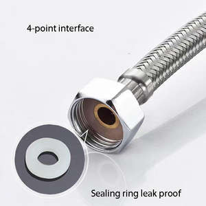 צימוד הברז מותאם אישית פס ייצור חוט גמיש הסיטונאי 2 Flex צינור גז מים נירוסטה קלוע צינור מתכת - Product Image 2