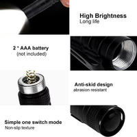 Zorro Tactical EDC – stylo torche LED en acier inoxydable, batterie AA, Mini lampe torche portable pour le camping, multifonctionnelle, portée du faisceau de 100 à 200m