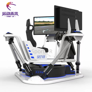 Simulateur de course automobile SportVR 360 degrés à six axes et trois écrans pour deux personnes, en acier, pour usage intérieur, puissance 4000W - Product Image 4