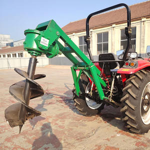 Tractor-aangedreven spiraalvormige boormachine voor hard, bevroren grond, voor het planten van bomen en het graven van palen. - Product Image 1