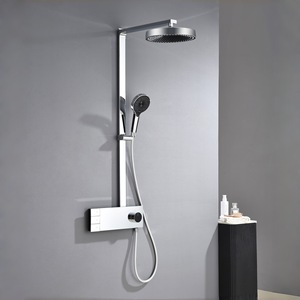 Jazzda Ultra Thin All Copper Shower Set With Piano Key Design Wall Mounted Concealed Dual Control Hot Cold - Product Image 4
