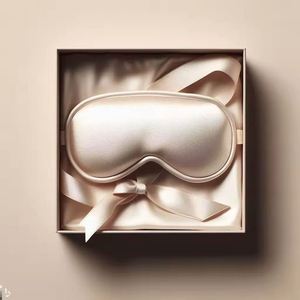 Masque de luxe 100% soie pure avec sangle élastique, technique de tricotage, confortable pour dormir, à la maison ou en voyage, prix abordable, fournitures pour la santé des yeux - Product Image 4