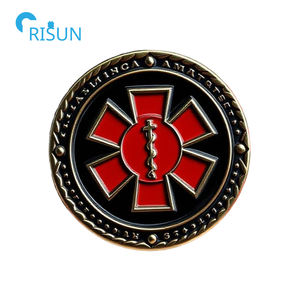 Заводская подгонка 3D эмаль американский флаг красный крест памятные монеты вызов на заказ Американский Красный Крест Вызов Монета - Product Image 3