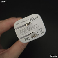 Chargeurs pliables GaN (Nitrures de Gallium) à double port PD 33W pour la maison, les voyages, les bureaux et les écoles