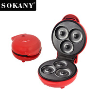 Machine à beignets SOKANY854, petite machine à beignets pour la maison, 3 trous, mini-machine à beignets électrique multifonctionnelle, commande mécanique, 550W